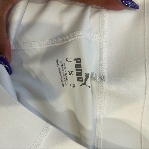 Puma White Athletic Skort with pockets - Picture 2 of 4
